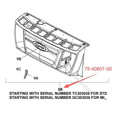 79-60807-00 Carrier S550 S750 S850 전면 스킨 커버 정품 예비 부품