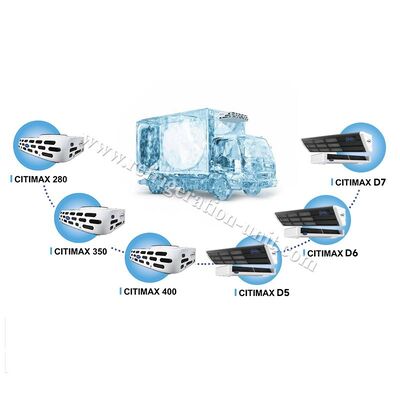 Citimax D6 모델 캐리어 transicold 냉동 장치는 4.5-5.5미터 냉장 상자 길이 트럭 24V 직접 구동 차량에 사용 가능하며 Citimax 600을 대체합니다.